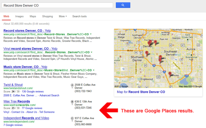 ejemplo de google Places